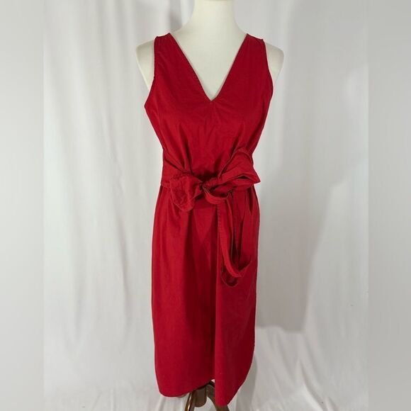 Mossimo Sleeveless Red Midi Dress with Front Tie - Picture 1 of 7